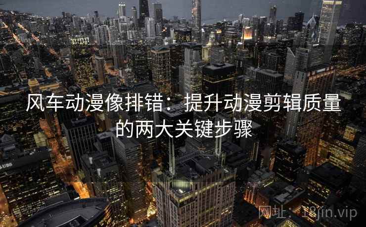 风车动漫像排错:提升动漫剪辑质量的两大关键步骤 风车动漫像排错:提升动漫剪辑质量的两大关键步骤