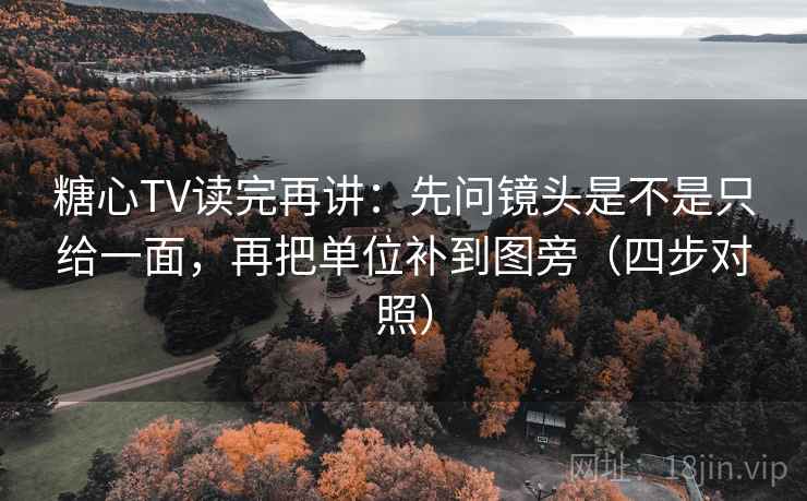 糖心TV读完再讲:先问镜头是不是只给一面,再把单位补到图旁(四步对照) 糖心TV读完再讲:先问镜头是不是只给一面,再把单位补到图旁(四步对照)